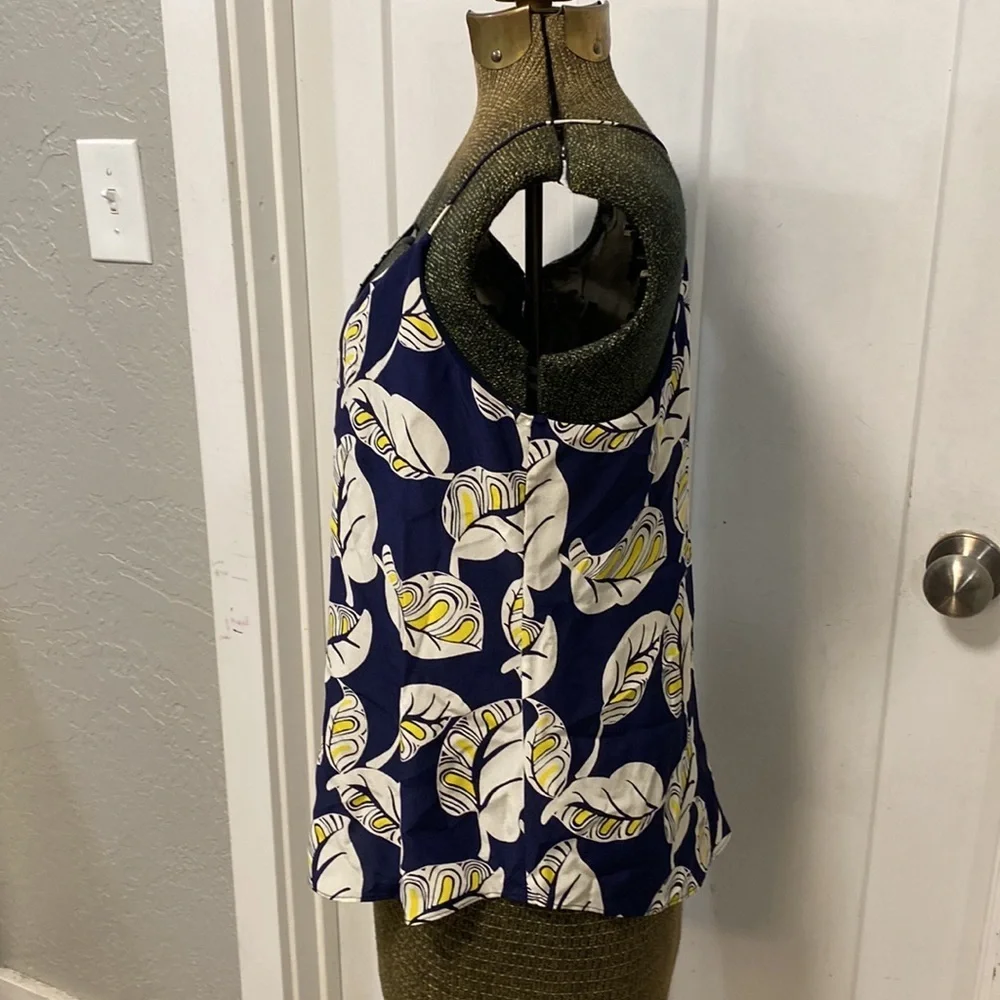 J.CREW SILK FLORAL RACERBACK TANK SIZE 4